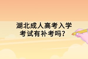 湖北成人高考入學考試有補考嗎？