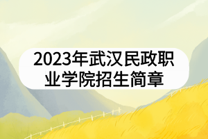 2023年武漢民政職業(yè)學院招生簡章