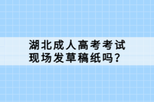 湖北成人高考考試現(xiàn)場(chǎng)發(fā)草稿紙嗎？