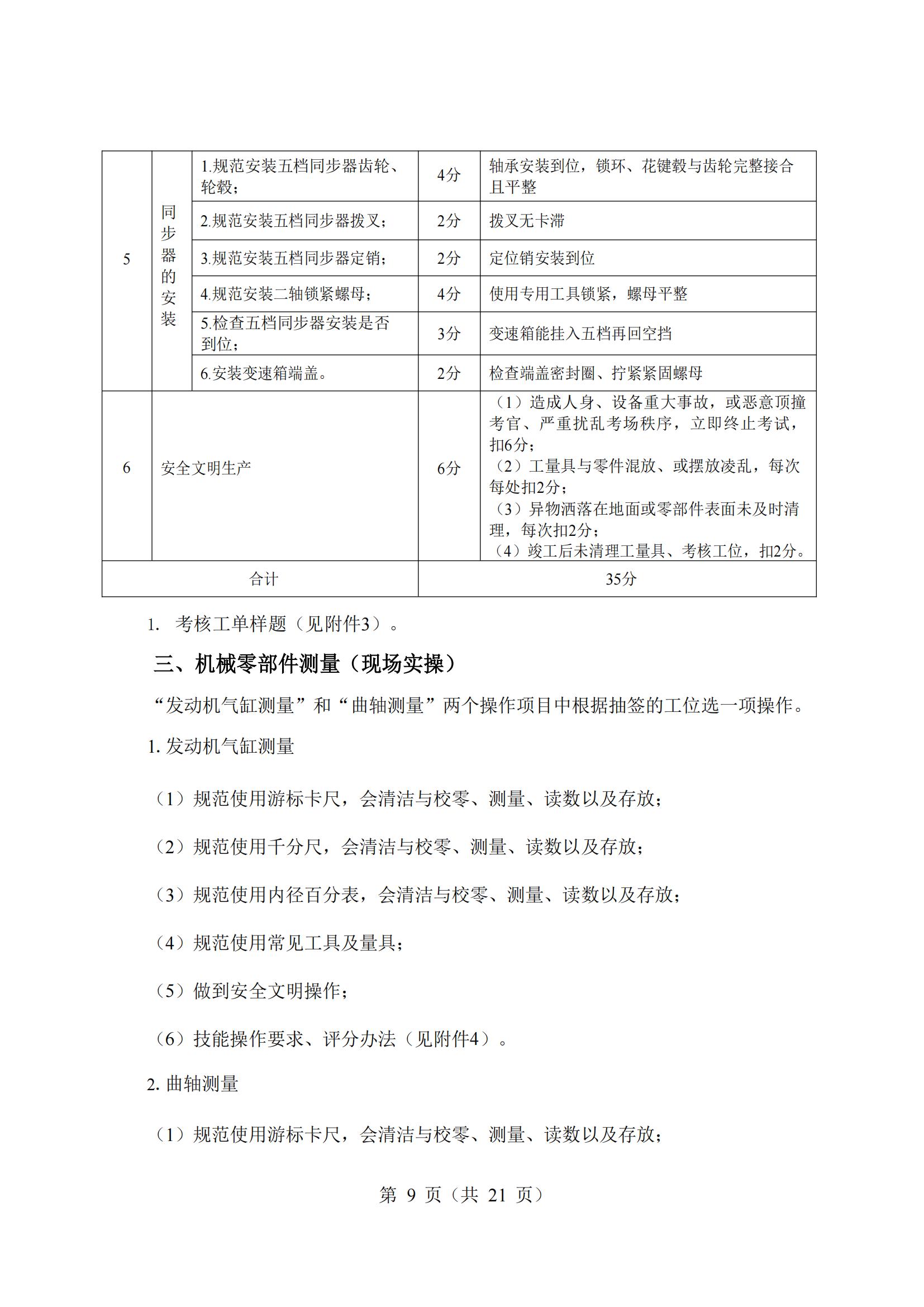 9-2025年湖北省技能高考技能考試大綱（汽車維修類）_08