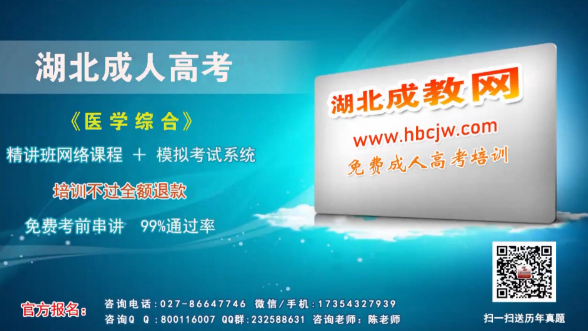 湖南成人高考專升本醫(yī)學綜合輔導視頻