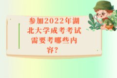 參加2022年湖北大學(xué)成考考試需要考哪些內(nèi)容？