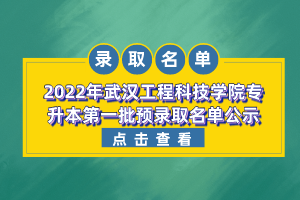 2022年武漢工程大學郵電與信息工程學院專升本預(yù)錄取名單公示