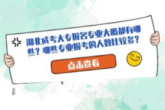 湖北成考大專報(bào)名專業(yè)大概都有哪些？哪些專業(yè)報(bào)考的人數(shù)比較多？