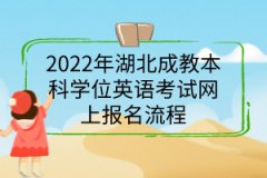 2022年湖北成教本科學(xué)位英語(yǔ)考試網(wǎng)上報(bào)名流程