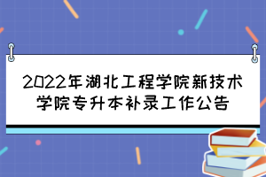 2022年湖北工程學(xué)院新技術(shù)學(xué)院專升本補(bǔ)錄工作公告