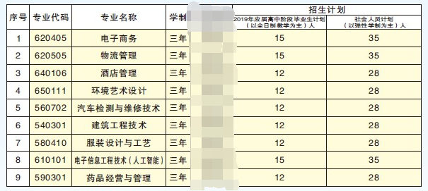 長(zhǎng)江職業(yè)學(xué)院2019年高職擴(kuò)招專業(yè)