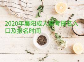 2020年襄陽成人高考報名入口及報名時間