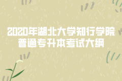 2020年湖北大學(xué)知行學(xué)院普通專升本考試大綱匯總