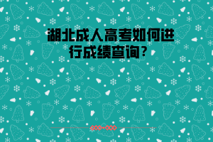 湖北成人高考如何進(jìn)行成績(jī)查詢