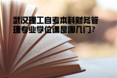 武漢理工自考本科財務(wù)管理專業(yè)學(xué)位課是哪幾門？