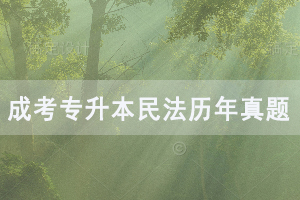 2010-2018年湖北成人高考專升本民法歷年真題及答案