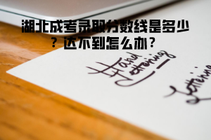 湖北成考錄取分?jǐn)?shù)線是多少 達(dá)不到怎么辦