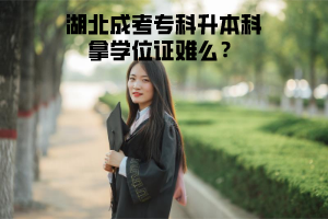 湖北成考專科升本科拿學位證難么