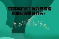 2020年武漢工程大學(xué)成考網(wǎng)報時間是哪幾天？