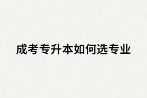 湖南成考專升本從那些方面選專業(yè)比較好？