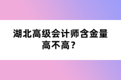 湖北高級(jí)會(huì)計(jì)師含金量高不高？