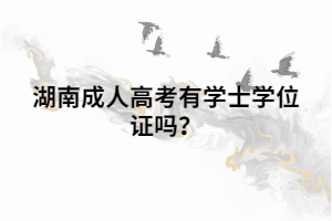 湖南成人高考有學(xué)士學(xué)位證嗎？