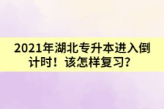 2021年湖北專升本進入倒計時！該怎樣復習？