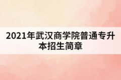 2021年武漢商學(xué)院普通專升本招生簡(jiǎn)章