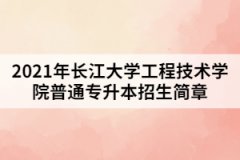 2021年長江大學(xué)工程技術(shù)學(xué)院普通專升本招生簡章