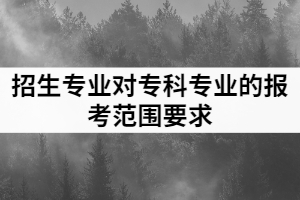 2021年武昌理工學院專升本招生專業(yè)對專科專業(yè)的報考范圍要求