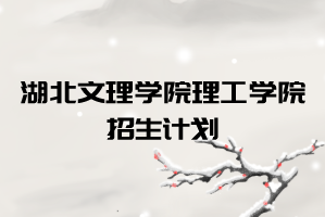 2021年湖北文理學院理工學院普通專升本招生計劃