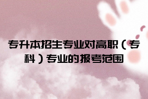 2021年武漢體育學(xué)院體育科技學(xué)院普通專升本招生專業(yè)對(duì)高職（?？疲I(yè)的報(bào)考范圍