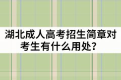 2021年湖北成考各院校招生簡(jiǎn)章對(duì)考生有什么用處？