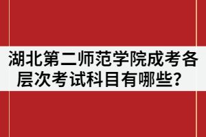 湖北第二師范學(xué)院2021年成考各層次考試科目有哪些？