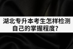 面臨湖北專升本考試，考生怎樣檢測自己的掌握程度？