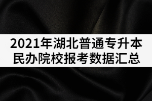 2021年湖北普通專升本民辦院校報(bào)考數(shù)據(jù)匯總