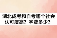 湖北成考和自考哪個(gè)社會(huì)認(rèn)可度高？學(xué)費(fèi)又是多少？