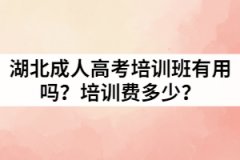 湖北成人高考培訓(xùn)班有用嗎？培訓(xùn)費(fèi)多少？