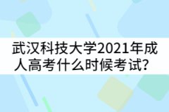 武漢科技大學2021年成人高考什么時候考試？