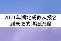 2021年湖北成教從報(bào)名到錄取的詳細(xì)流程