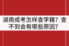 湖南成人高考怎樣查學(xué)籍？查不到會(huì)有哪些原因？