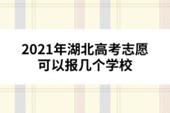 2021年湖北高考志愿可以報幾個學校