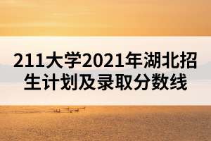 211大學2021年湖北招生計劃及錄取分數(shù)線