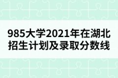 985大學(xué)2021年在湖北招生計劃及錄取分?jǐn)?shù)線