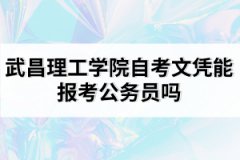 武昌理工學院自考文憑能報考公務員嗎