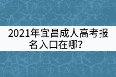 2021年宜昌成人高考報名入口在哪？