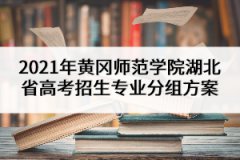 2021年黃岡師范學院湖北省高考招生專業(yè)分組方案