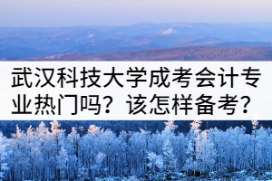 武漢科技大學(xué)成考會(huì)計(jì)專業(yè)熱門嗎？該怎樣備考？