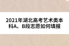 2021年湖北高考藝術(shù)類本科A、B段志愿如何填報(bào)