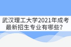 武漢理工大學(xué)2021年成考最新招生專業(yè)有哪些？