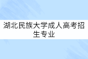 湖北民族大學(xué)成人高考招生專(zhuān)業(yè)