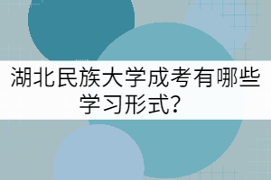 湖北民族大學(xué)成考有哪些學(xué)習(xí)形式？