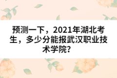 預(yù)測(cè)一下，2021年湖北考生，多少分能報(bào)武漢職業(yè)技術(shù)學(xué)院？