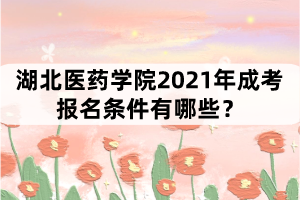 湖北醫(yī)藥學(xué)院2021年成考報(bào)名條件有哪些？